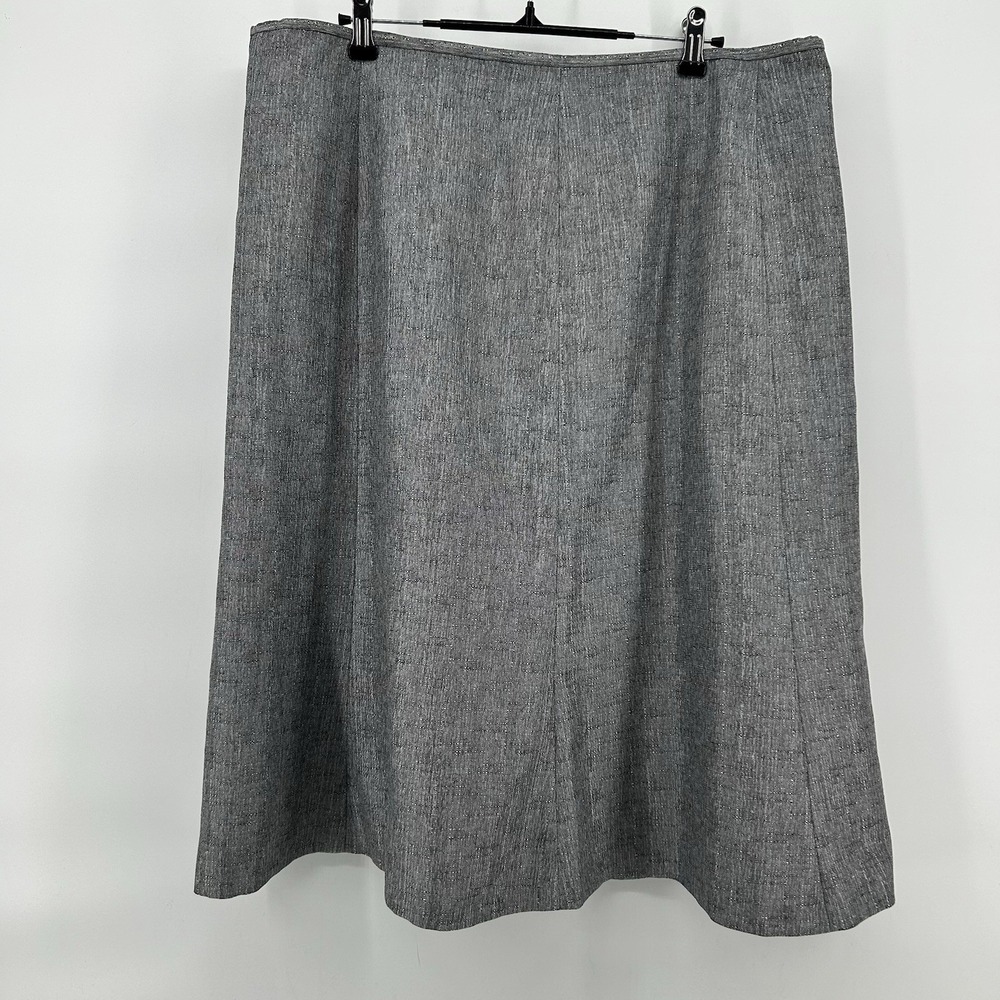 John Meyer Skirt Womens 18 Gray A Line Career Office Side Zip NWT